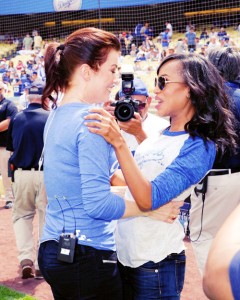 Celebrities At The Los Angeles Dodgers Game