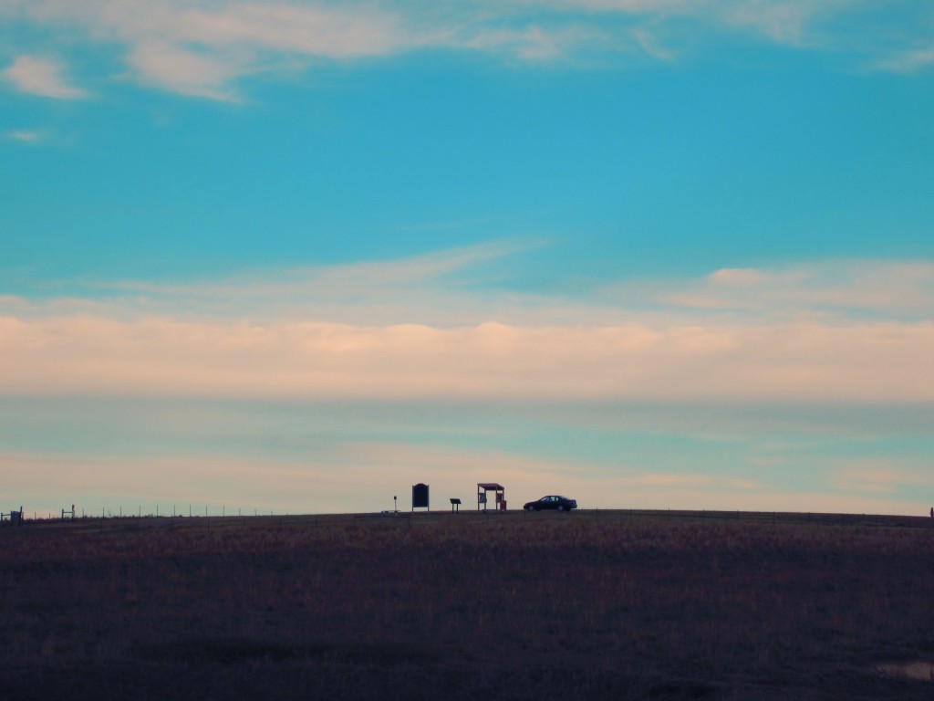 view of my car from Cather prairie