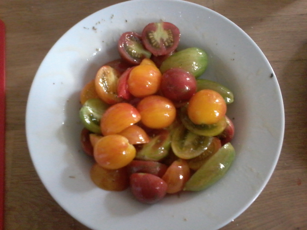 glistening tomatoes