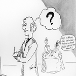 Emily Dickinson Dining Out: A Cartoon