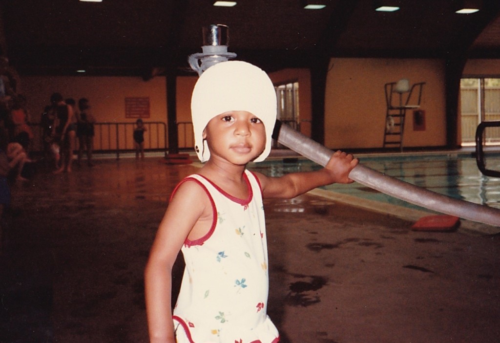 Christienna at the pool, age 2