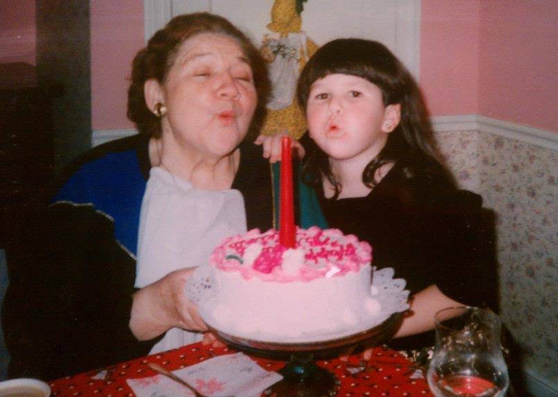 The author with her grandmother