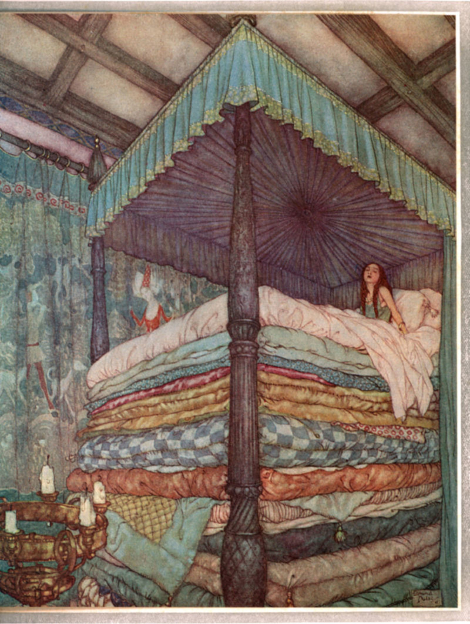 The Princess And The Pea If The Pea Were A Small Piece Of Mild   800px Edmund Dulac   Princess And Pea 1600x0 C Default 