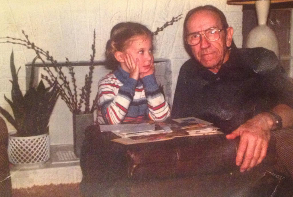 The author, age 3, with her maternal grandfather