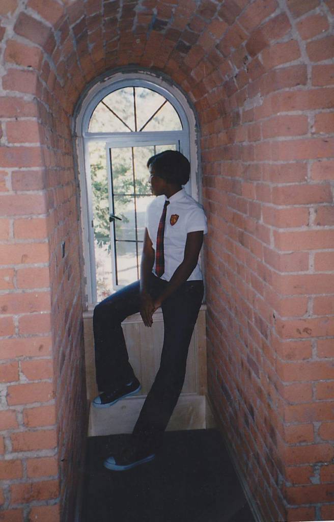 The author in her Harry Potter uniform, back in her high school dorm.
