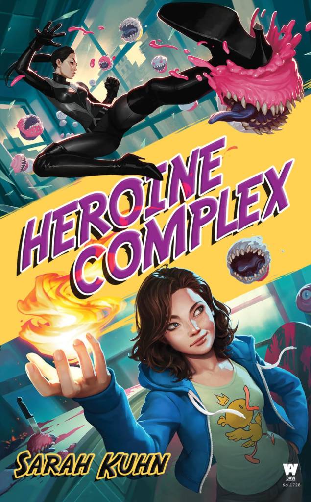 Heroine Complex, by Sarah Kuhn (DAW Books, July 2016). Cover art by Jason Chan.